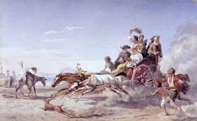 Barouche napolitaine frénétique, 1828 - Carl Wilhelm Goetzloff